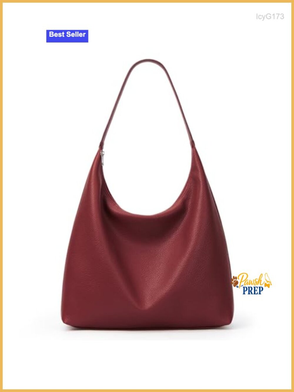 Slouchy Tote Bag 18L Vegan Leather Crescent Hobo Zipper